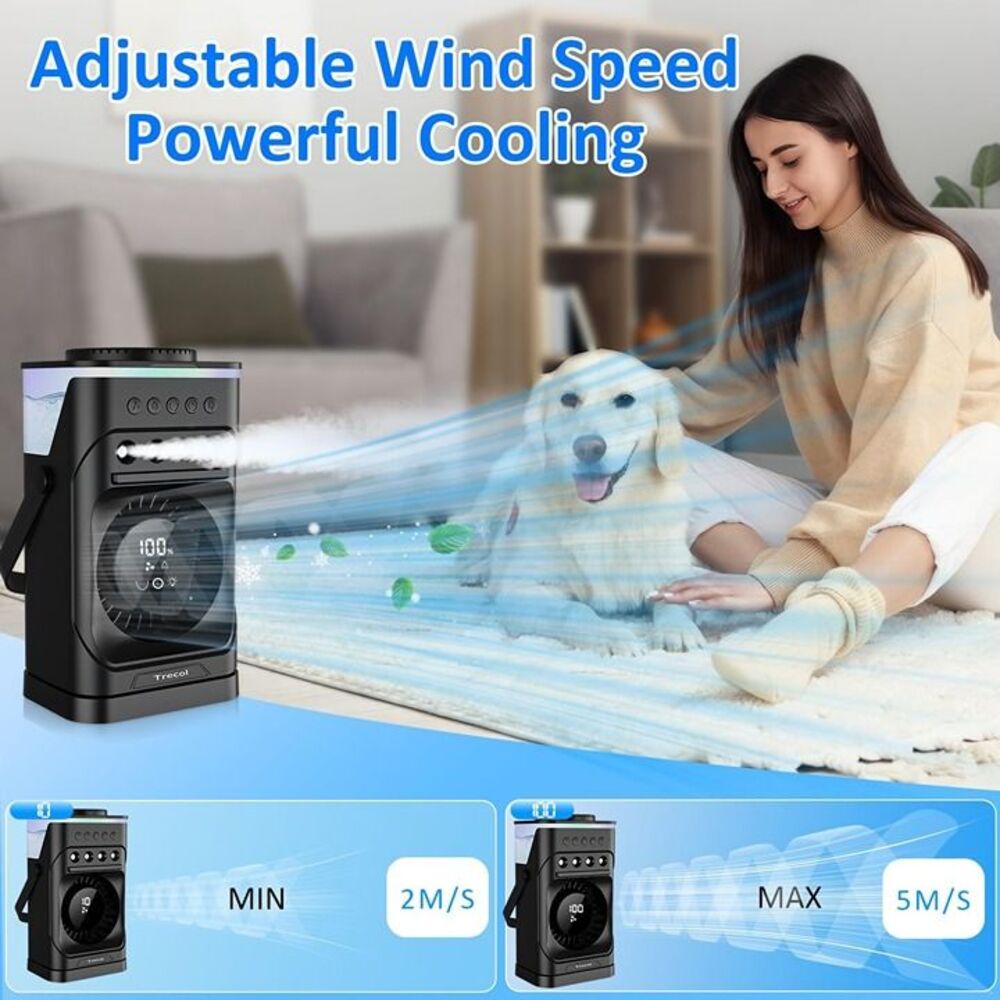 New Portable Air Conditioner Fan, 900ML Misting Fan with 3 Cool Mist Levels - Picture 4 of 10